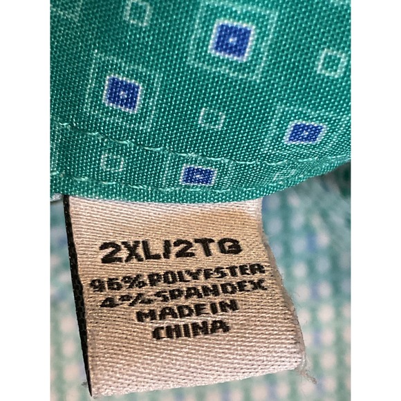 Nick Graham Everywhere Mens 2XL Teal Micro Dot Short Sleeve Button Down Shirt - Picture 5 of 7